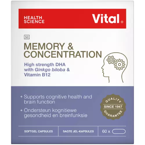 Vital HS Memory & Concentration Capsules 60 Capsules Vital HS Memory & Concentration Capsules 60 Capsules