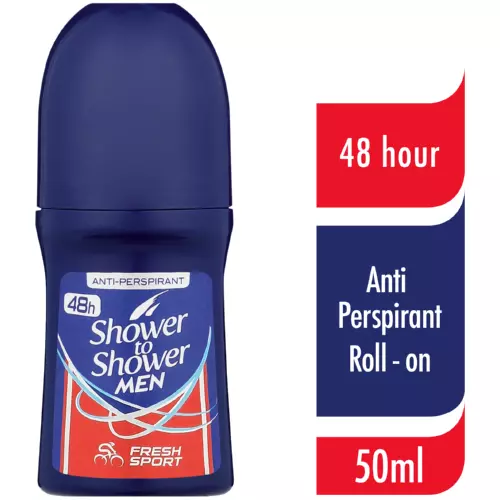 Shower To Shower Mens Roll-On Fresh Sport 50ml Shower To Shower Mens Roll-On Fresh Sport 50ml