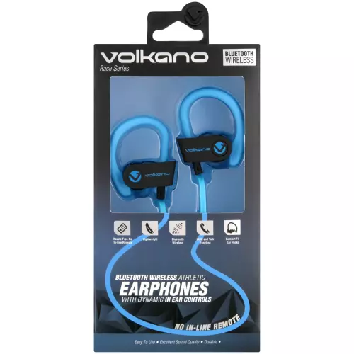 Volkano Sport Earhook Bluetooth Earphones Blue/Black