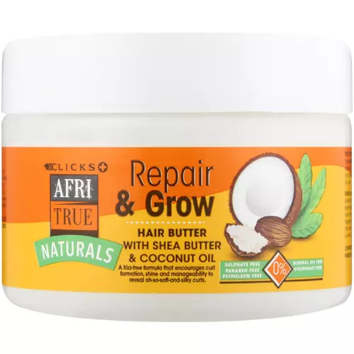 Afri True Naturals Hair Butter Shea Butter & Coconut 250ml Afri True Naturals Hair Butter Shea Butter & Coconut 250ml