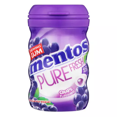 Mentos Gum Grape Bottle 60 Pieces