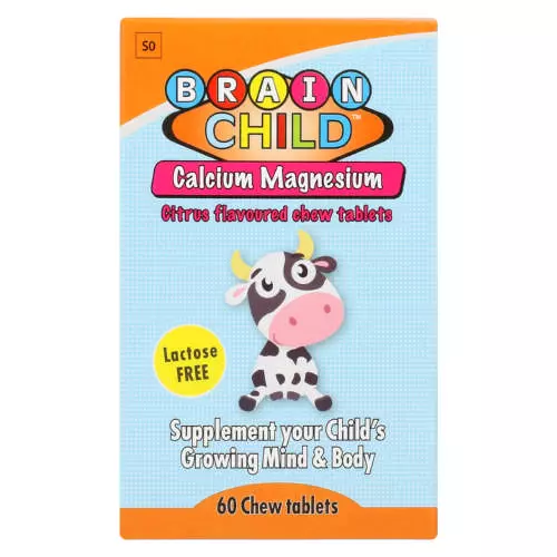 Brain Child Calcium Magnesium Chewable 60 Tablets