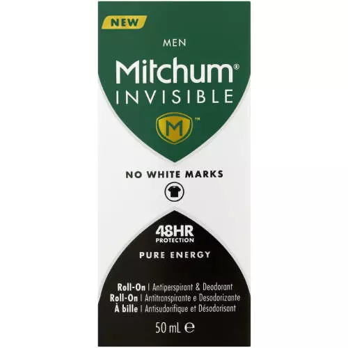 Mitchum Invisible Men Roll-On Pure Energy 50ml Mitchum Invisible Men Roll-On Pure Energy 50ml