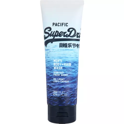 Superdry Mens Body And Hair Wash Pacific 250ml