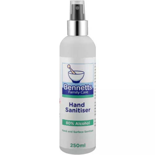Bennetts Hand Sanitiser 250ml Bennetts Hand Sanitiser 250ml