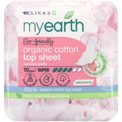 MyEarth Organic Cotton Ultra Super Pads 10 Pads