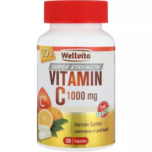 Wellvita Vitamin C 1000mg 30 Capsules