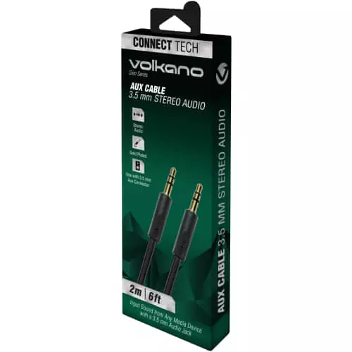 Volkano Slim Series Aux Cable 2m
