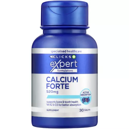 Clicks Expert Calcium Forte 520mg 30 Tablets