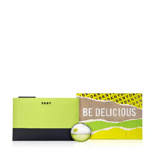 DKNY Be Delicious 30ml Eau De Parfum & Green Cosmetic Case Set DKNY Be Delicious 30ml Eau De Parfum & Green Cosmetic Case Set
