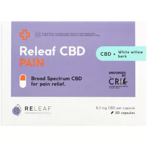 Releaf 250mg CBD Pain 30 Capsules Releaf 250mg CBD Pain 30 Capsules