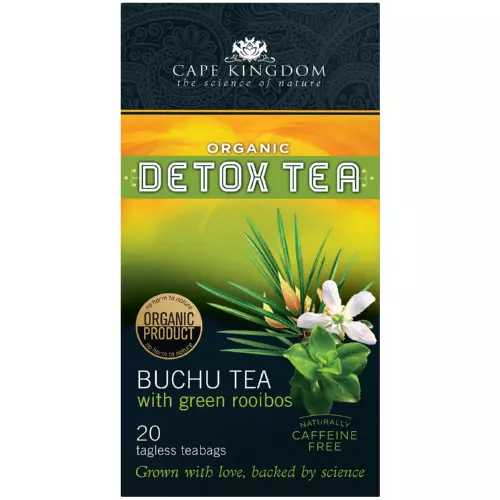 Cape Kingdom Organic Detox Buchu Tea Green Rooibos 20 Teabags Cape Kingdom Organic Detox Buchu Tea Green Rooibos 20 Teabags