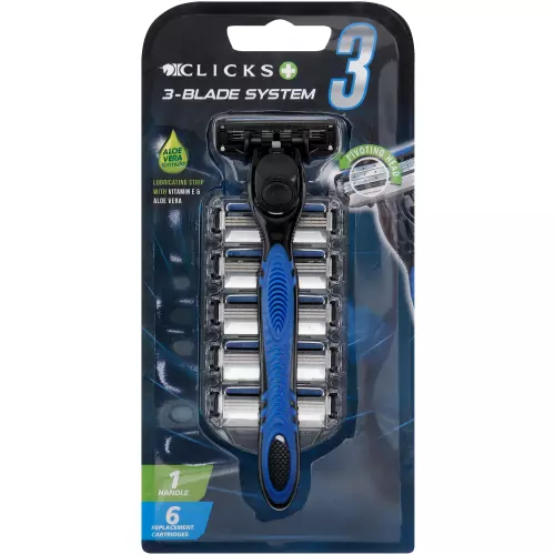 3-Blade Hybrid Handle & 6 Cartridges 3-Blade Hybrid Handle & 6 Cartridges