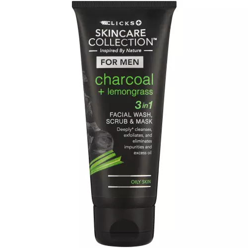 Men 3-In-1 Face Scrub Charcoal 100ml Men 3-In-1 Face Scrub Charcoal 100ml