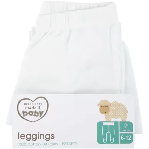 Made 4 Baby 2 Pack Leggings Blue 6-12M