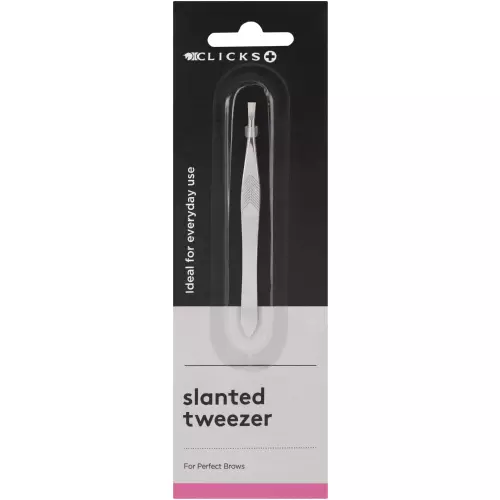 Clicks Beauty Essentials Flat Tweezer Chrome Clicks Beauty Essentials Flat Tweezer Chrome