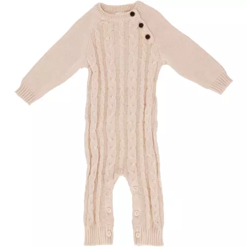 Made 4 Baby Unisex Knit Sleepsuit Oatmeal 3-6M