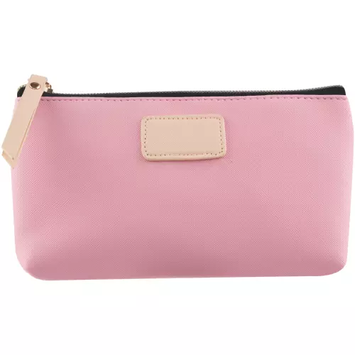Clicks Cosmetic Purse Pink & Beige Clicks Cosmetic Purse Pink & Beige