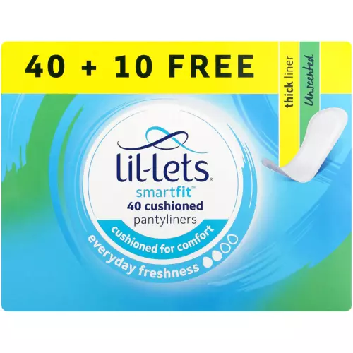 Lil-Lets Everyday Pantyliners Unscented 40 Pantyliners