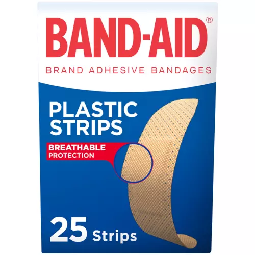 Band-Aid Plastic Strips Pack Of 25 Strips Band-Aid Plastic Strips Pack Of 25 Strips