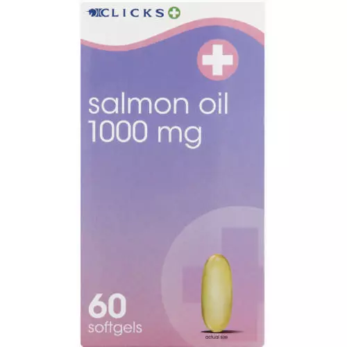Clicks Salmon Oil Omega 3 1000mg 60 Softgel Capsules
