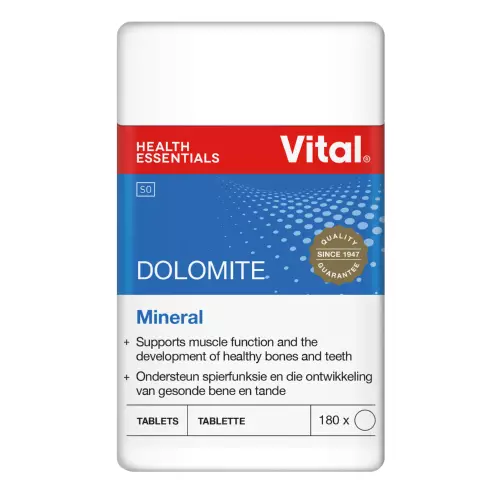 Vital Dolomite Calcium & Magnesium 180 Tablets Vital Dolomite Calcium & Magnesium 180 Tablets