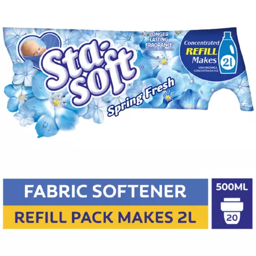 Sta-Soft Fabric Conditioner Refill Spring Fresh 500ml Sta-Soft Fabric Conditioner Refill Spring Fresh 500ml