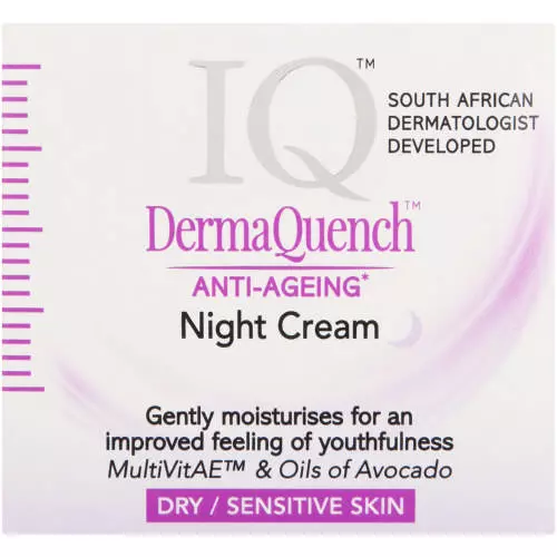 IQ DermaQuench Anti-Ageing Night Cream Dry & Sensitive Skin 50ml IQ DermaQuench Anti-Ageing Night Cream Dry & Sensitive Skin 50ml
