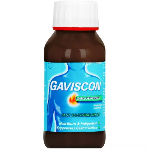 Gaviscon Liquid Suspension Peppermint 150ml Gaviscon Liquid Suspension Peppermint 150ml