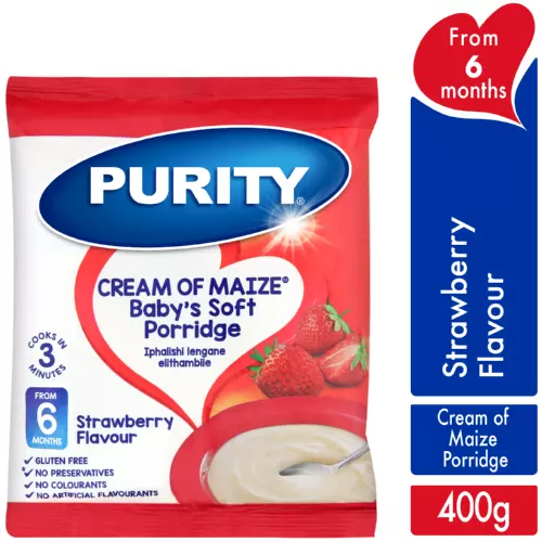 Purity Cream of Maize Soft Porridge Strawberry 400g Purity Cream of Maize Soft Porridge Strawberry 400g