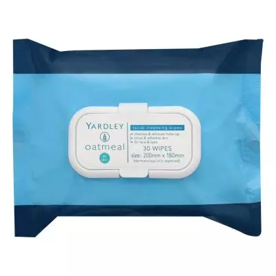 Yardley Cleansing Wipes Oatmeal All Skin Types 30's Yardley Cleansing Wipes Oatmeal All Skin Types 30's
