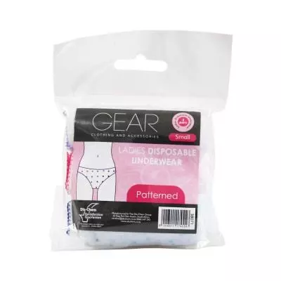 Gear Travel Underwear Disposable Ladies Dotted Small