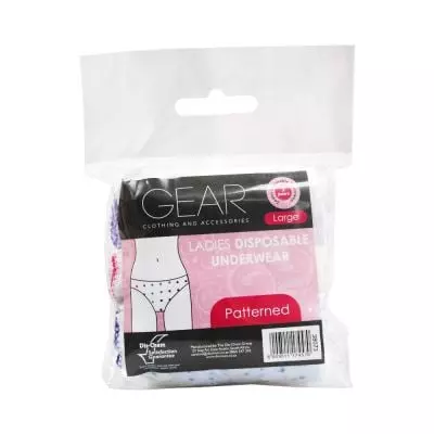 Gear Travel Underwear Disposable Ladies Dotted Large