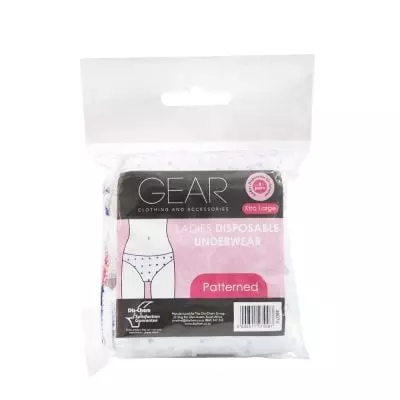 Gear Travel Underwear Disposable Ladies Dotted X large