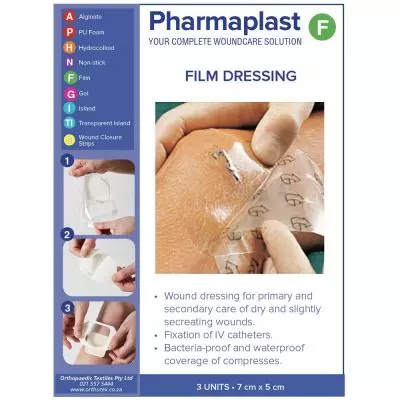 Pharmaplast F Dressing 5x7cm 3's Pharmaplast F Dressing 5x7cm 3's