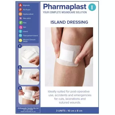 Pharmaplast Island Dressing 10x8cm 3's Pharmaplast Island Dressing 10x8cm 3's