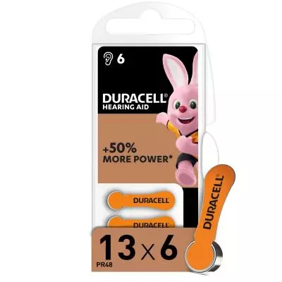 Duracell Hearing Aid Batteries 13 6's Duracell Hearing Aid Batteries 13 6's