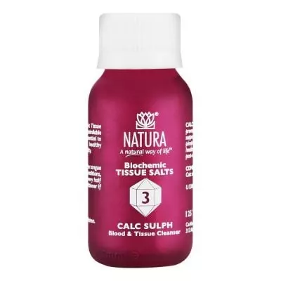 Natura Calc Sulph 3 Tissue Salts 125 Tabs Natura Calc Sulph 3 Tissue Salts 125 Tabs