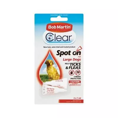 Bob Martin Dog Clear Flea & Tick Spot On Large Bob Martin Dog Clear Flea & Tick Spot On Large