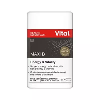 Vital Maxi B With Vitamin C 60 Capsules Vital Maxi B With Vitamin C 60 Capsules