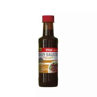 Vital Foods Soy Sauce 250ml Garlic, Ginger & Sesame Vital Foods Soy Sauce 250ml Garlic, Ginger & Sesame