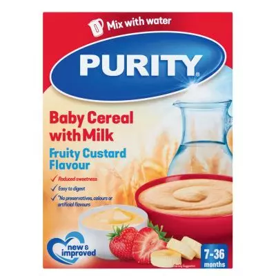 Purity 2nd Cereal Fruity Custard 200g Purity 2nd Cereal Fruity Custard 200g
