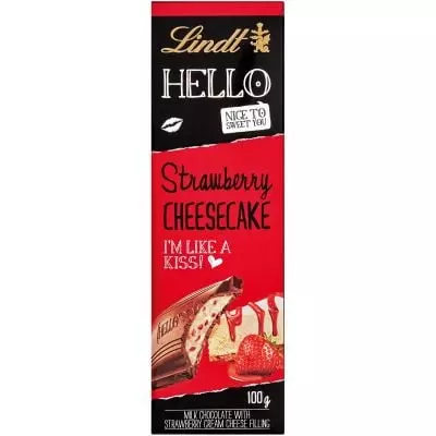 Lindt Hello Strawberry Cheesecake Milk Chocolate 100g Lindt Hello Strawberry Cheesecake Milk Chocolate 100g