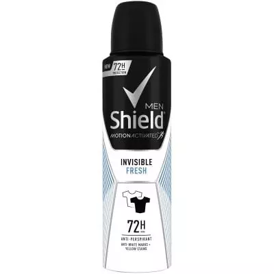 Shield Deodorant Men 150ml Invisible Black & White Fresh