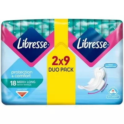 Libresse Maxi Cotton Feel 18's Super Duo Pack Libresse Maxi Cotton Feel 18's Super Duo Pack