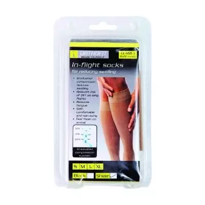 Orthofit In Flight Socks Black Large