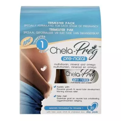 Chela-preg Trimester 1 30 Tabs 30 Caps Chela-preg Trimester 1 30 Tabs 30 Caps
