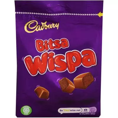 Cadbury Wispa Bites 110g Pouch Bag Cadbury Wispa Bites 110g Pouch Bag