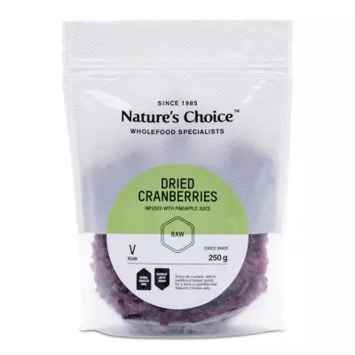 Nature's Choice Dried Cranberries 250g Nature's Choice Dried Cranberries 250g