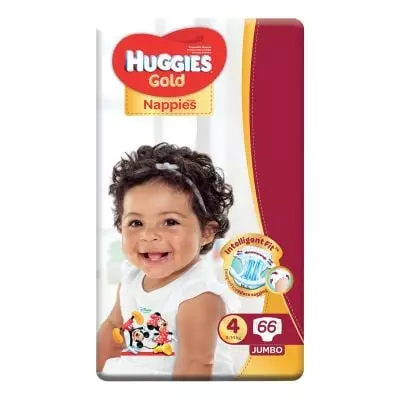 Huggies Gold Unisex Size 4- 66's Jumbo Pack Huggies Gold Unisex Size 4- 66's Jumbo Pack